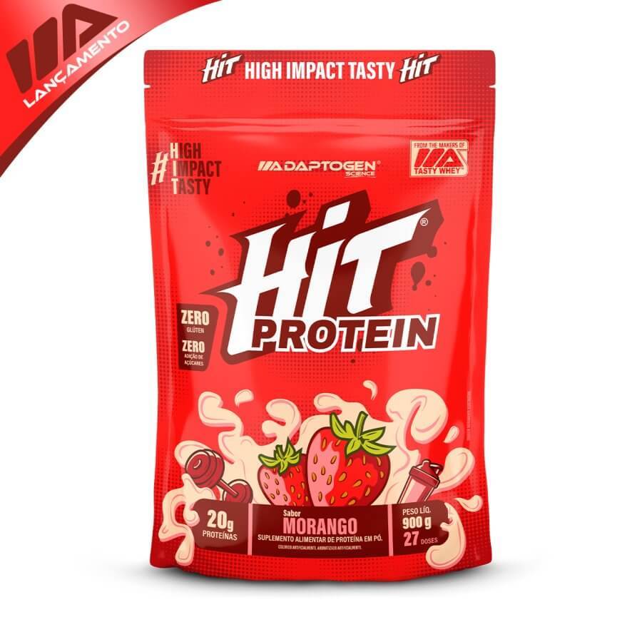 Whey HIT Protein 900g Sabor Morango - Adaptogen Science