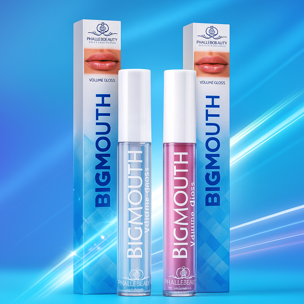 2 Gloss Labial kit Bocão, sua Boca Preenchida em Segundos, Brilho Labial Phallebeauty BIGMOUTH em Oferta na Shopee