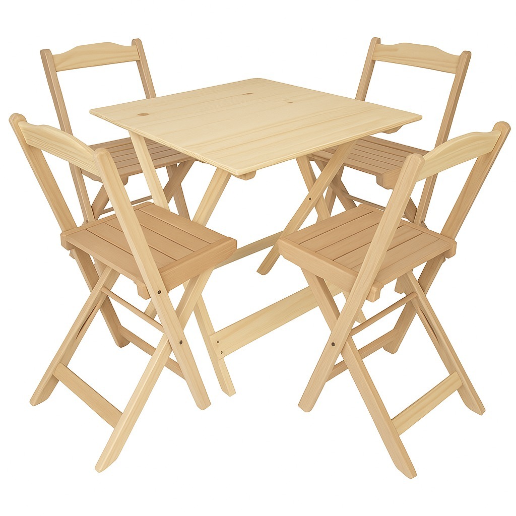 Jogo Mesa 70x70 Dobrável Para Bar E Restaurante - Maxi Do Brasil