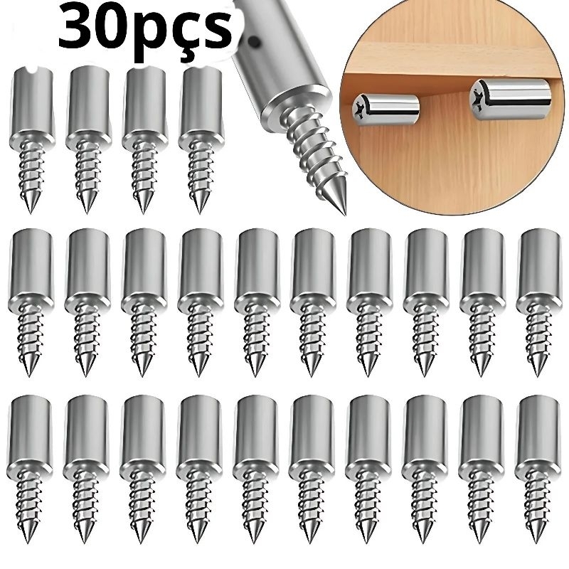 kit Pinos Parafusos para Prateleiras Espelhos Vidros com Borracha anti derrapante em Oferta na Shopee