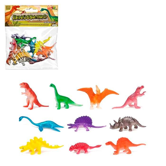 Kits de miniaturas de dinossauro Art brink | Kits de 10, 20 ou 40 em Oferta na Shopee