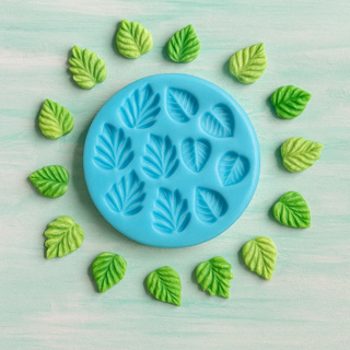 MOLDE DE SILICONE FOLHAS P em Oferta na Shopee