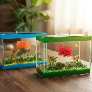Aquário Decorado 20x10x15cm Beteira Plantas Para Peixes decorativo em Oferta na Shopee