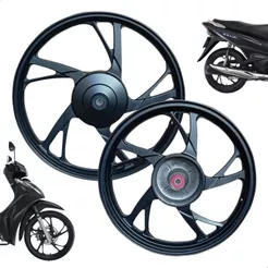 Roda Pe de Galinha Tambor Liga Leve Para Biz 125 Biz 110 Biz 100