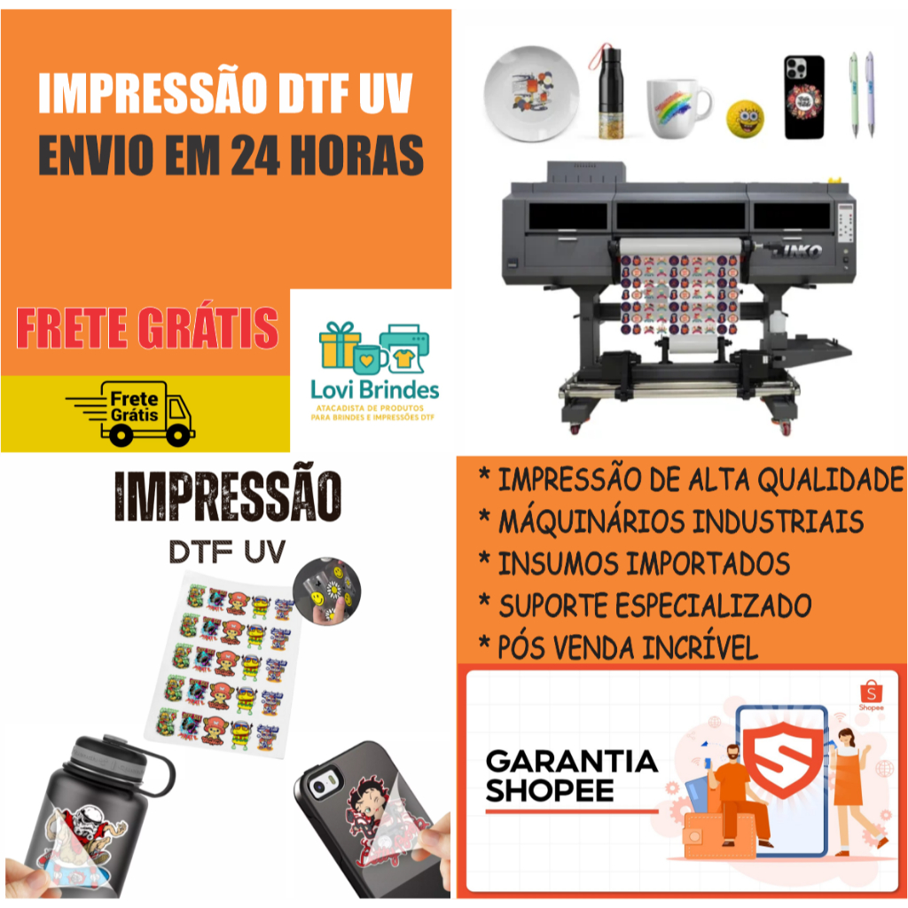 IMPRESSÃO DTF UV C/ VERNIZ ENVIAMOS EM ATÉ 24 HRS em Oferta na Shopee