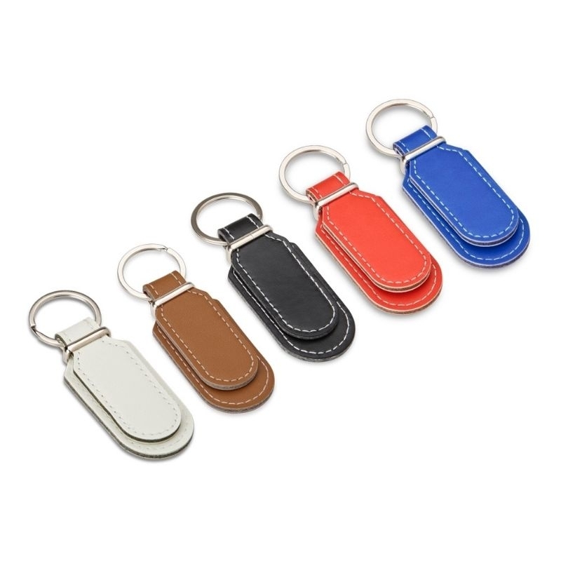 Kit Com 15 Chaveiros Couro Sintético