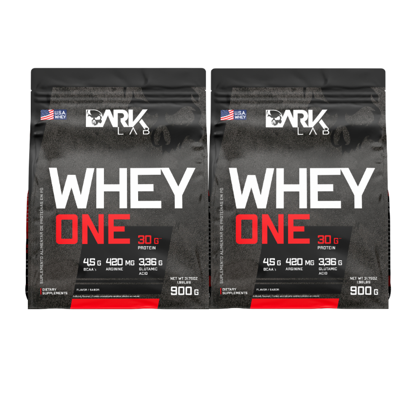 Kit 2x Whey Protein One Refil 900g Dark Lab - Proteina com BCAA, Glutamina, Arginina em Oferta na Shopee