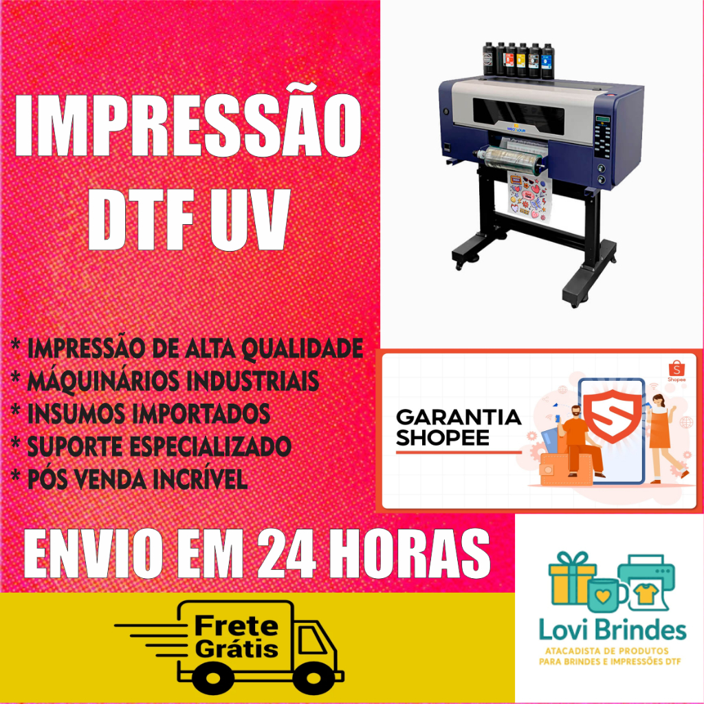 IMPRESSÃO DTF UV DE ALTA QUALIDADE ENVIO IMEDIATO