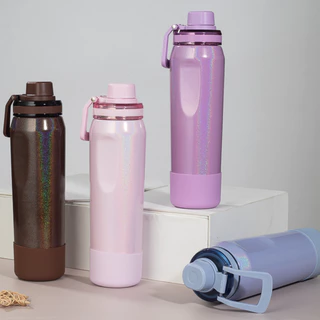 Garrafa Térmica Inox 950ml Esportiva Academia com Capa Silicone Gelada Quente Personalizada Hydra