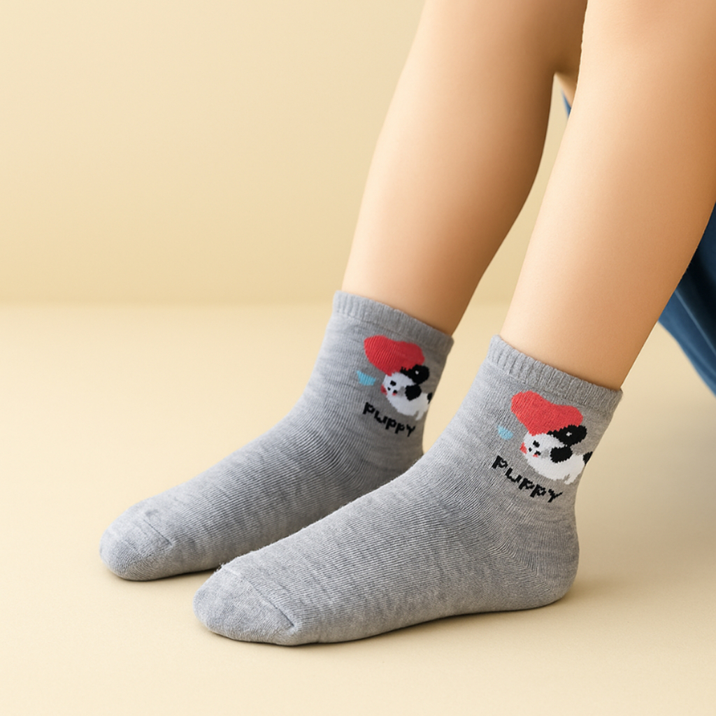 Kit 10 Pares de Meias Infantil Menino Algodão Premium Criança Estampa Masculina Sortida