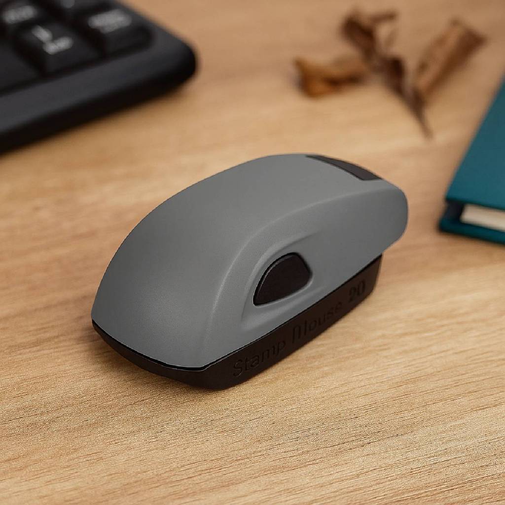Carimbo Personalizado Colop Pocket Stamp Mouse 20 Cinza