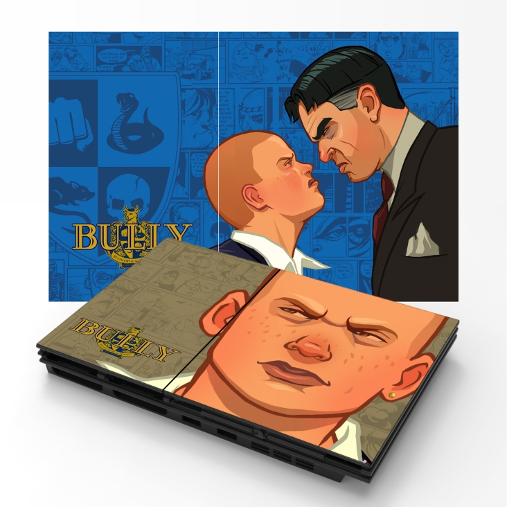 Skin para PS2 Slim - Bully - Rockstar - Adesivo para Console e Controle. em Oferta na Shopee