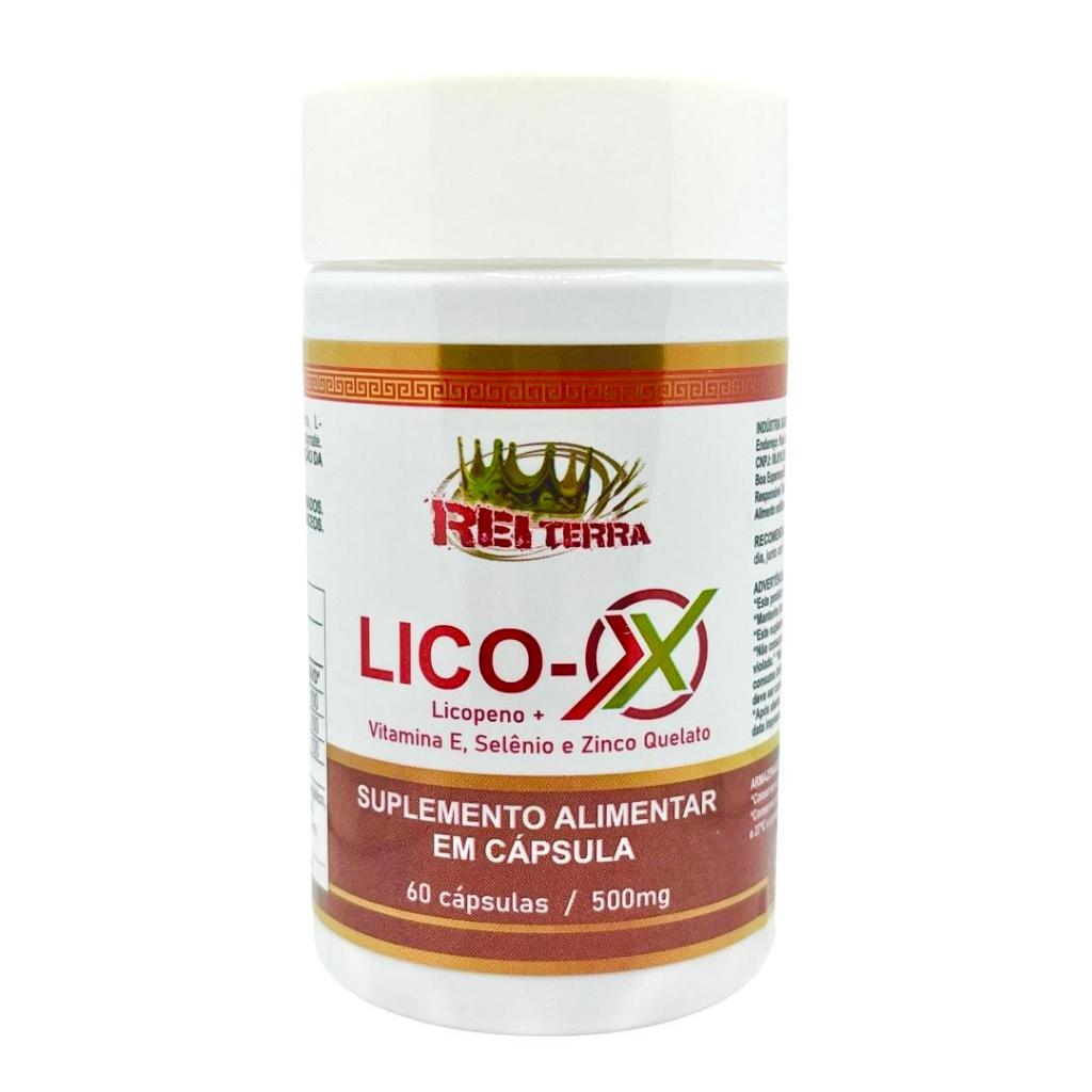 Lico-X Licopeno + Vitamina E + Selênio + Zinco Quelato 60 Cápsulas - Rei Terra
