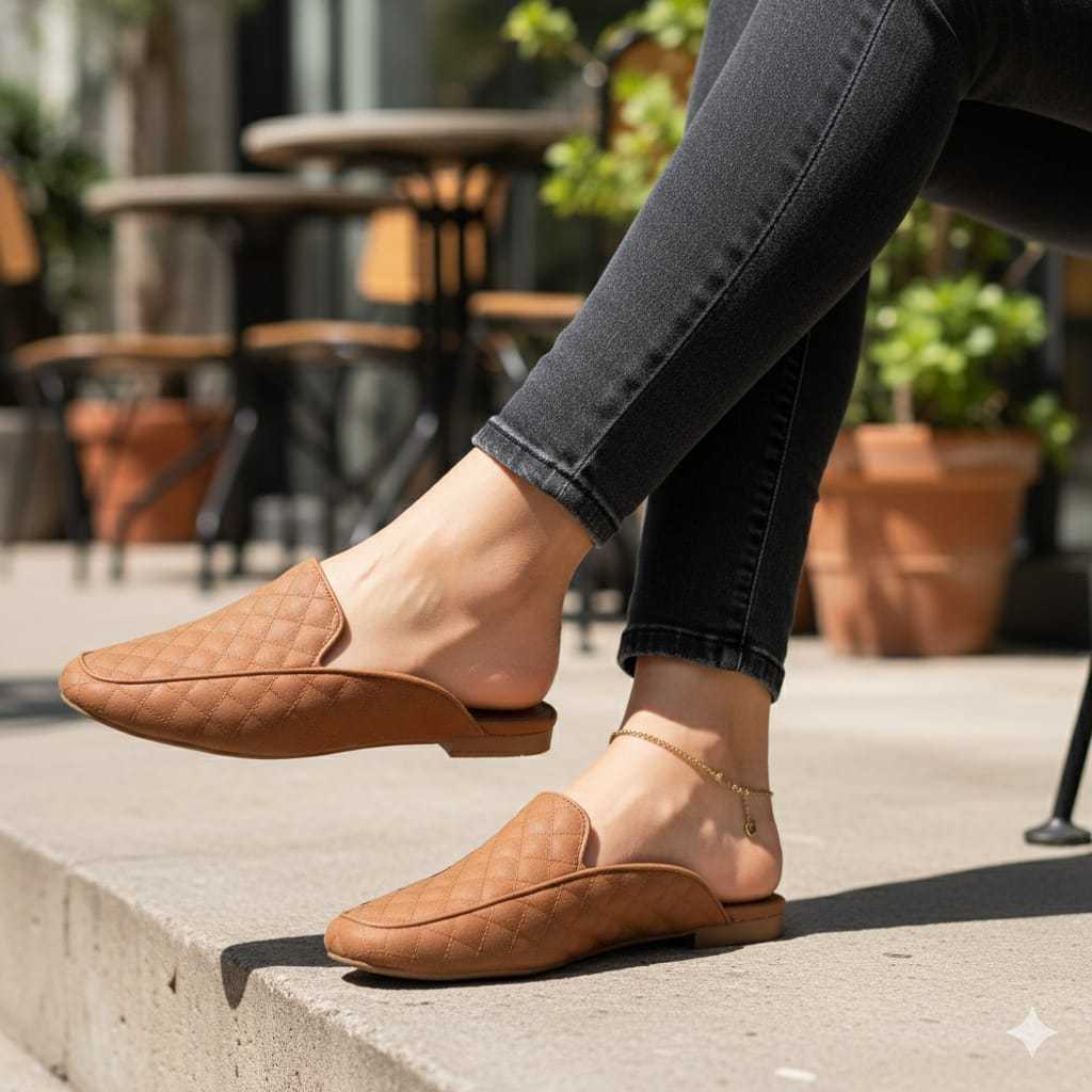 Sandália MULE feminino bico quadrado INVERNO 2025 em Oferta na Shopee