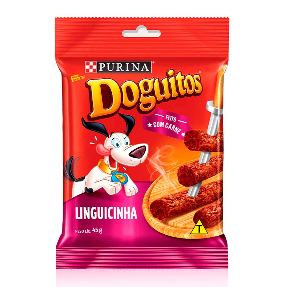 Petisco Doguitos Rodízio Cão Adulto E Filhote Linguicinha 45g em Oferta na Shopee