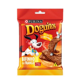 Petisco Doguitos Rodízio Cães Sabor Frango 65g em Oferta na Shopee