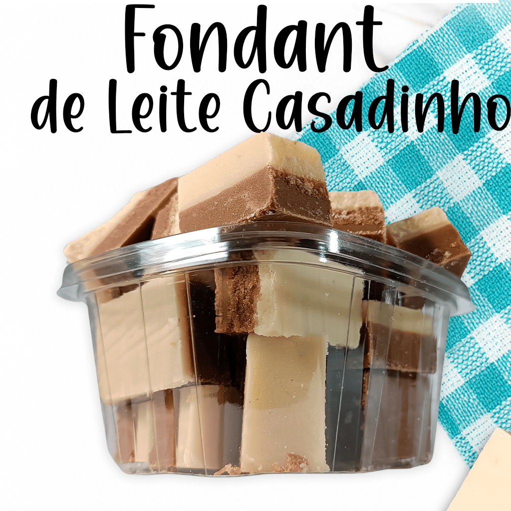 Fondant de Leite Casadinho 300g - Fondant de Corte Artesanal - Doces del Campo - Gostinho do Campo na Cidade