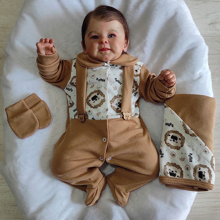 Kit Saída de Maternidade Menino Doce Sonho Enzo Âncora/Leão/Safari Tam P 03 Peças em Oferta na Shopee