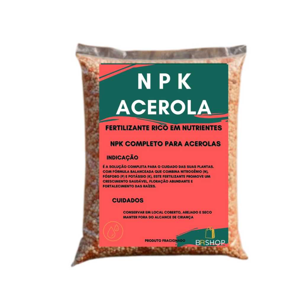 Adubo Fertilizante para ACEROLA + Micronutrientes Frutifocação e Crescimento 1kg