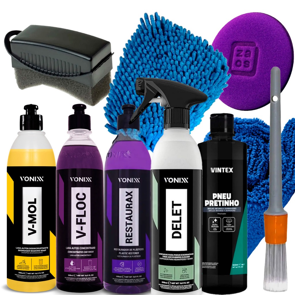 KIT V-FLOC + V-MOL + RESTAURAX + DELET + PNEU PRETINHO VONIXX VINTEX em Oferta na Shopee