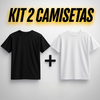 Kit 2 Camisetas Masculina Confortável Lisa Básica 100% Algodão 30.1 Promoção