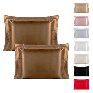 Kit 2 Fronha Cetim Travesseiro Cama Toque de Seda Macio Anti frizz Cabelo 50x70cm com Aba em Oferta na Shopee