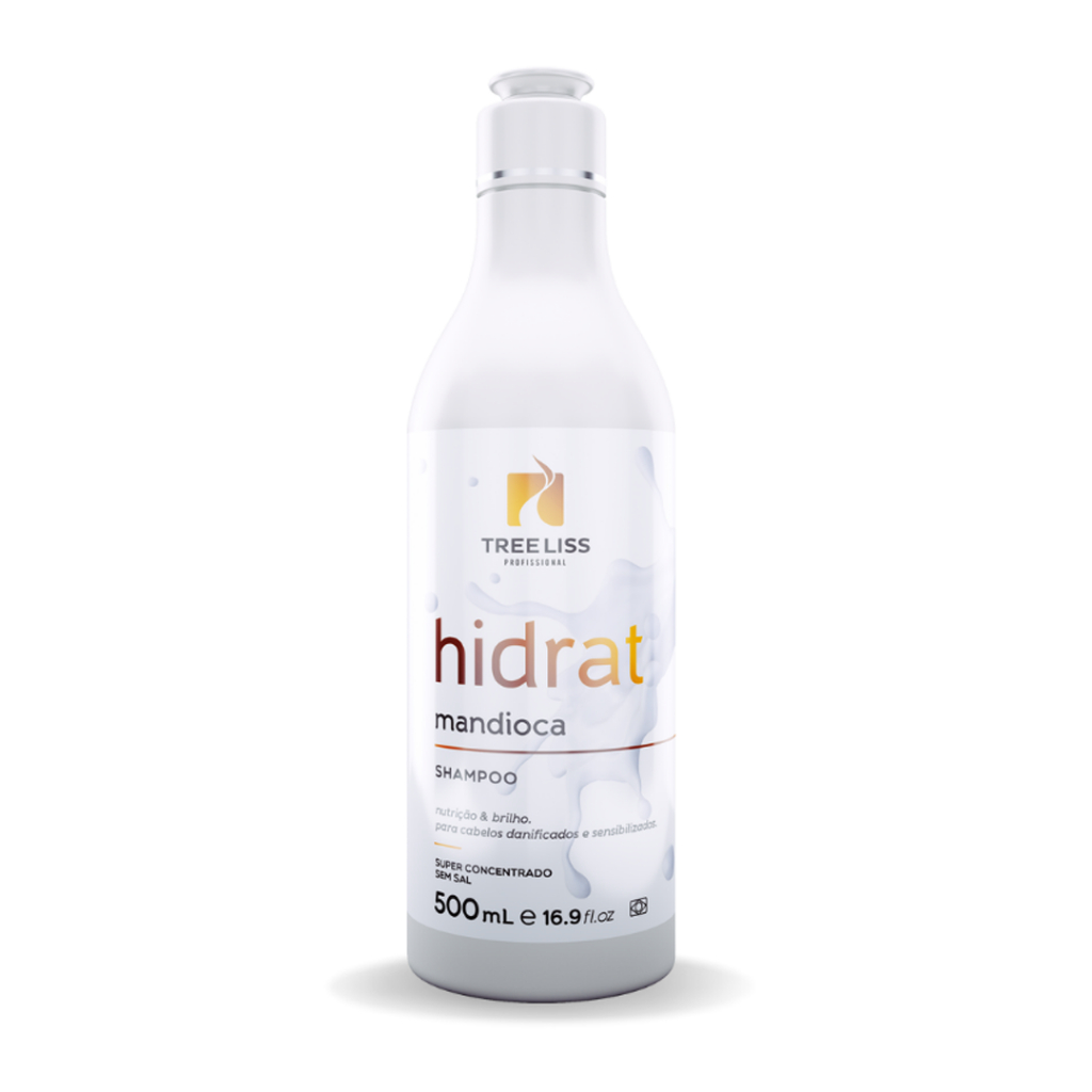Shampoo Hidratante Cabelos Danificados Hidrat Mandioca 500ml Tree liss