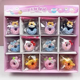 6 Pcs Anime Hello Kitty Kurumi Canela Cachorro Donut Lápis Borracha Material De Papelaria Para Estudantes Sanrio E em Oferta na Shopee