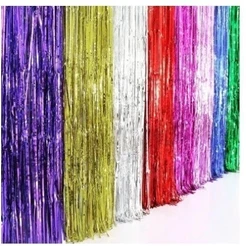 Cortina Metalizado para Festa Painel Decoração 1mx2m Fita Metalizada Várias Cores