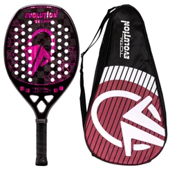 Raquete Beach Tennis Carbono 18k Total Evolution Violeta 2025 + Capa