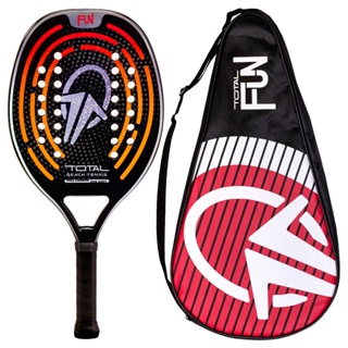 Raquete de Beach Tennis Carbono Total Fun 2025 + Capa em Oferta na Shopee