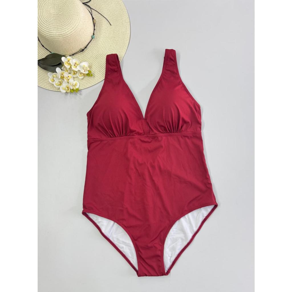 Maiô Plus Size Canelado com Bojo Removível Feminino – Moda Praia Confortável Tamanhos G1 ao G4