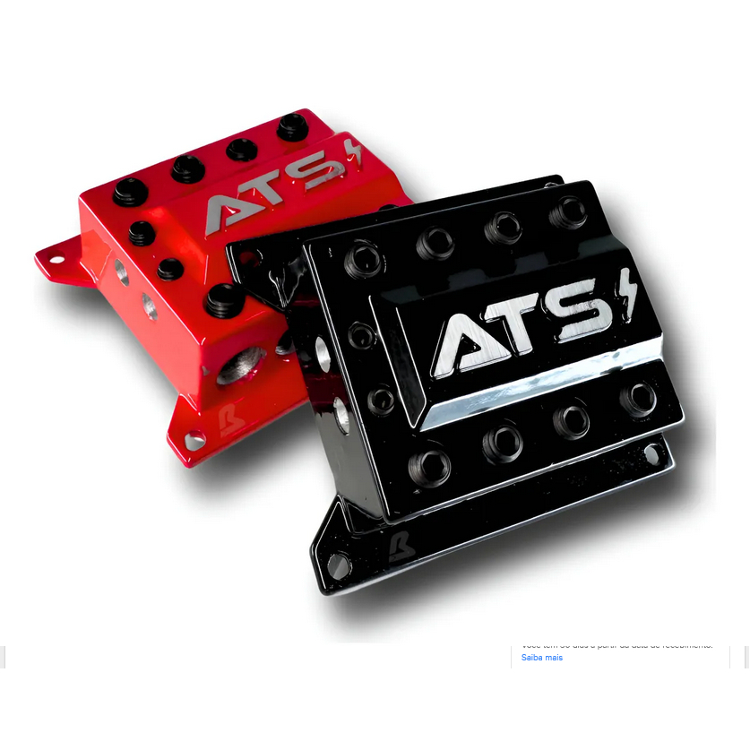 Par Bloco Barramento Ats 4x4 8 Vias 70mm Para Som Automotivo