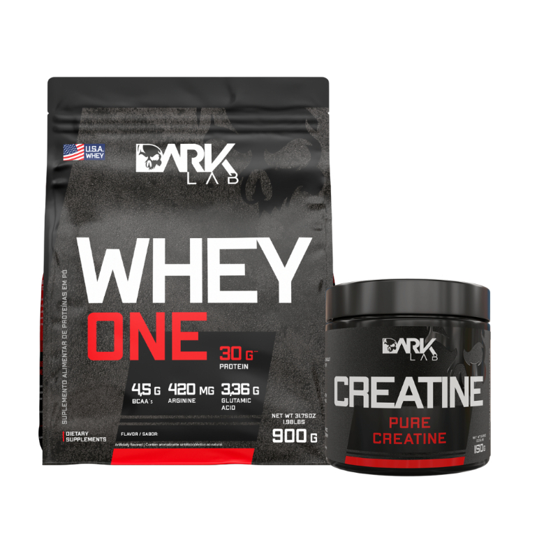 Kit Whey Protein One Refil 900g + Creatina Monohidratada Pura 150g - Dark Lab