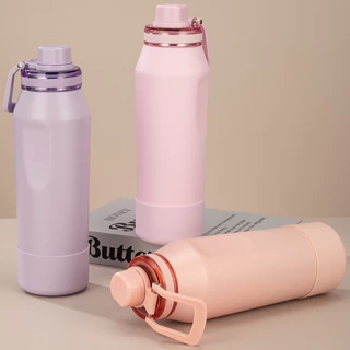 Garrafa Térmica Inox 950ml 650ml 1L Hydra Capa Protetora Personalizada Agua Gelada e Quente Academia