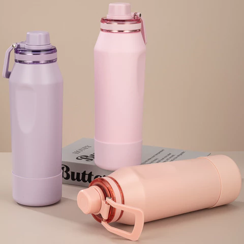 Garrafa Térmica Inox 950ml 650ml 1L Hydra Capa Protetora Personalizada Agua Gelada e Quente Academia Fitness