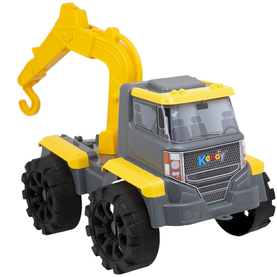 Caminhão de Brinquedo Forte Guincho Infantil com Braço Articulado Preto e Amarelo em Oferta na Shopee
