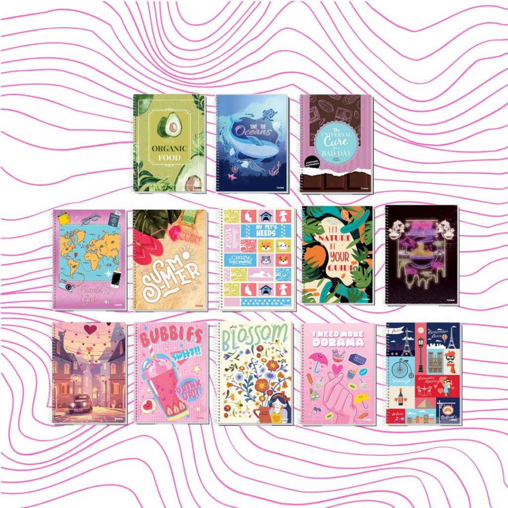 Caderno PEQUENO 1/4 Capa Dura 80 Folhas My Collection Feminino - Credeal