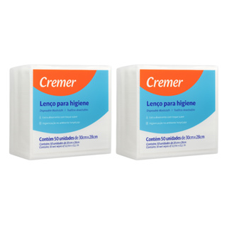 2 Pct C/50 Un - Lenço Wipes Higiêne / Acamados / Bebê Cremer em Oferta na Shopee