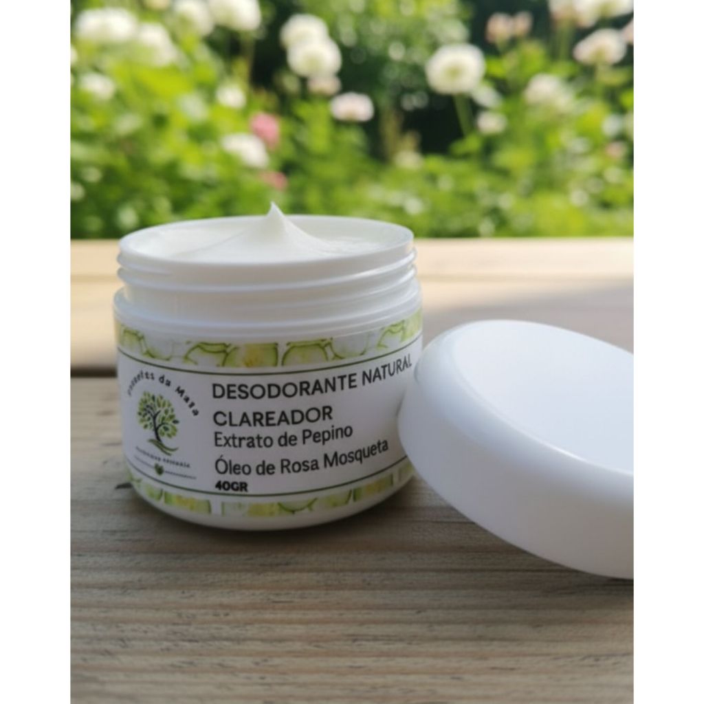 Desodorante Natural Clareador - Com Niacinamida e Extrato de Pepino - Desodorante Natural Creme