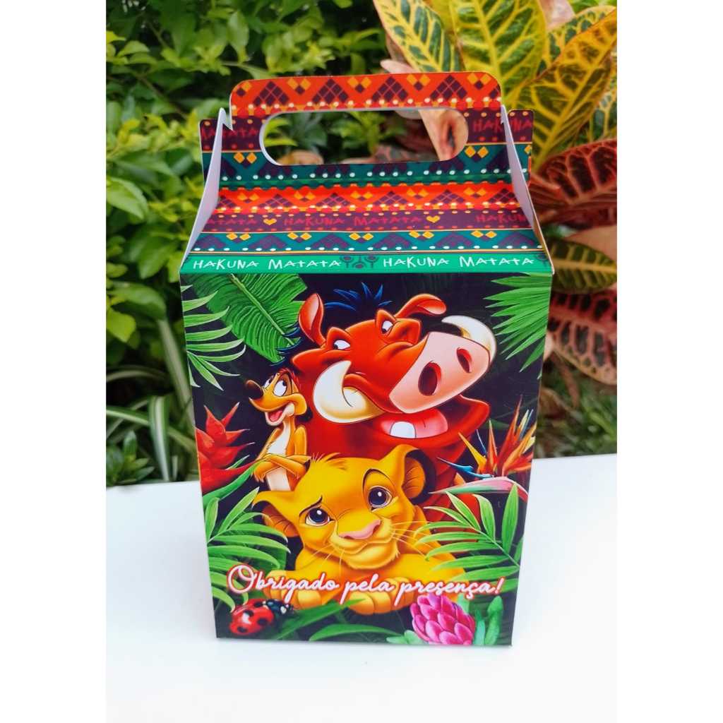 Kit Caixas Surpresa Maletinhas tamanho G Rei Leão Personalizadas para lembrancinha de festa - Fazemos qualquer tema