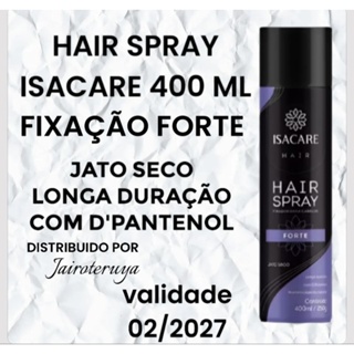 HAIR SPRAY FIXADOR ISACARE 400ML FORTE em Oferta na Shopee