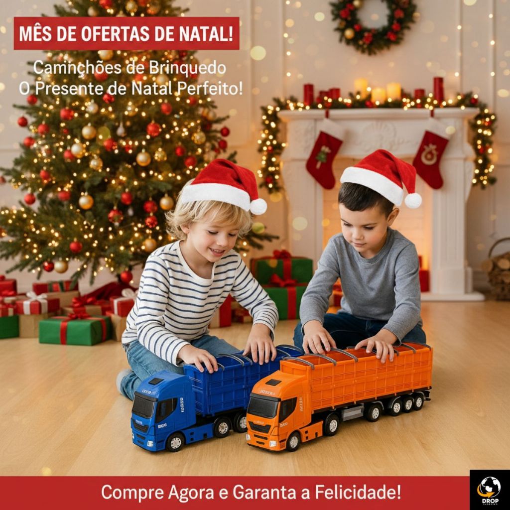 brinquedo caminhão Grande Infantil - Presente Menino - Caçamba, Cegonheira e Graneleiro presente natal