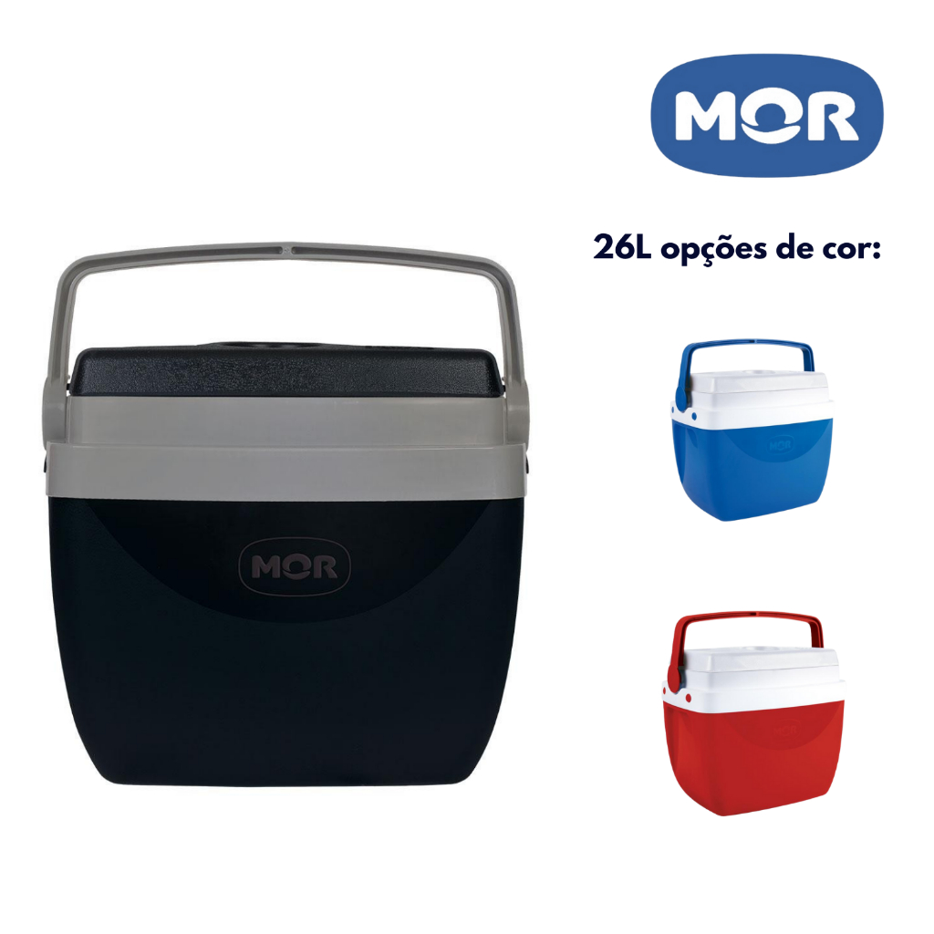 Caixa Térmica Cooler Cores 26 Litros 35 Latinhas Mor em Oferta na Shopee