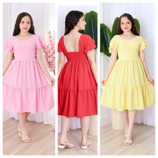 Vestido Infantil Juvenil com Manga Babado e Costa com Lastex – Elegante e Confortável” em Oferta na Shopee