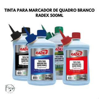 TINTA PARA MARCADOR DE QUADRO BRANCO l RADEX 500ML l PRETO VERMELHO AZUL VERDE em Oferta na Shopee
