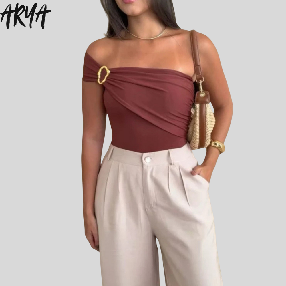 Body Feminino Suplex com Fivela Elegante | Tendência 2026 Moda Gringa Premium Blogueira em Oferta na Shopee