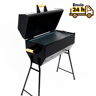 Churrasqueira Bafo Carvão Camping Varanda Casa 50x25cm Dois Modelos Aço Resistente Móvel e Portátil em Oferta na Shopee