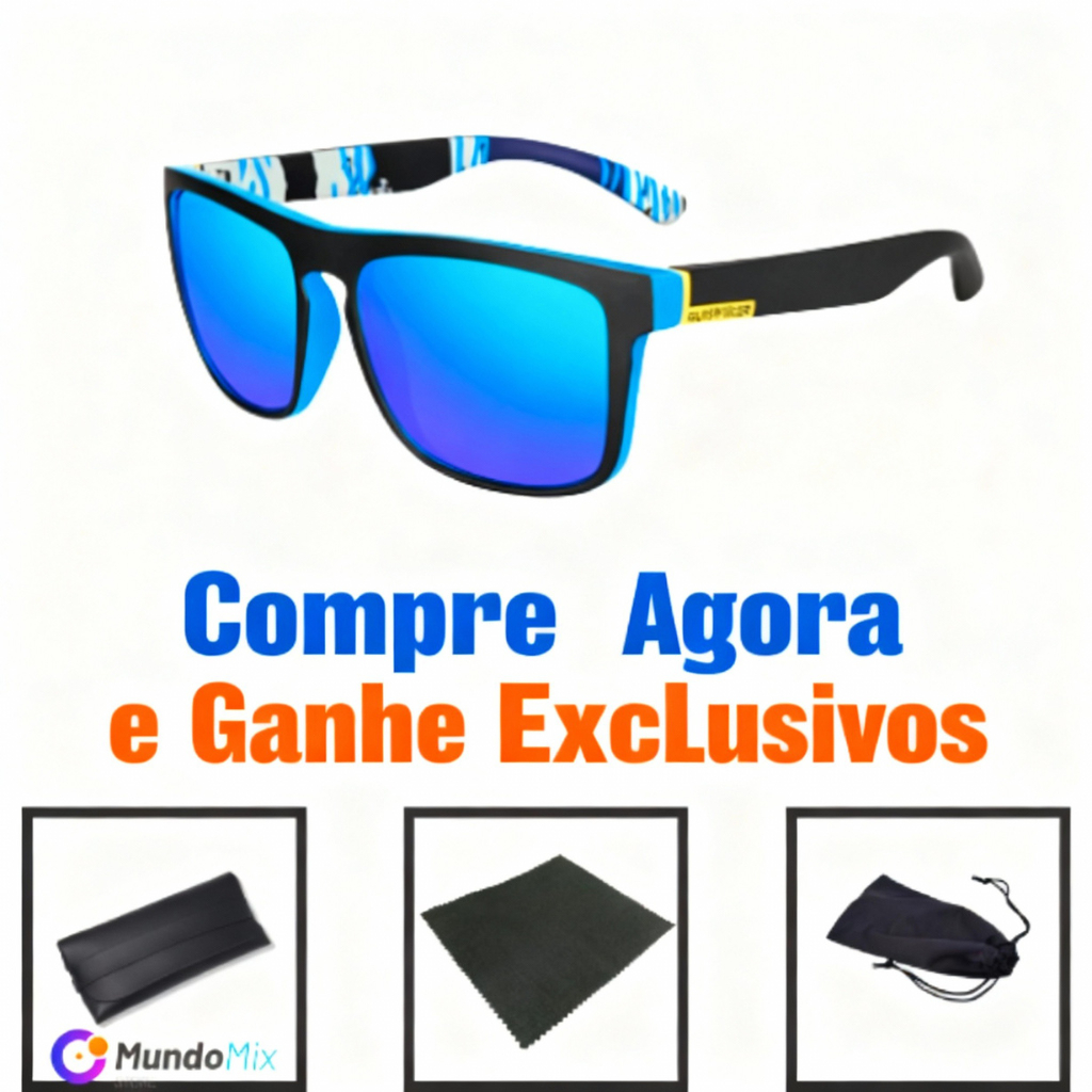 Óculos Polarizado Quiksilver Lançamento Esportivo Lentes Uv(