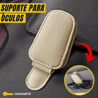 Suporte de Óculos para Carro - Clipe Magnético - Para Viseira Veicular em Couro PU em Oferta na Shopee